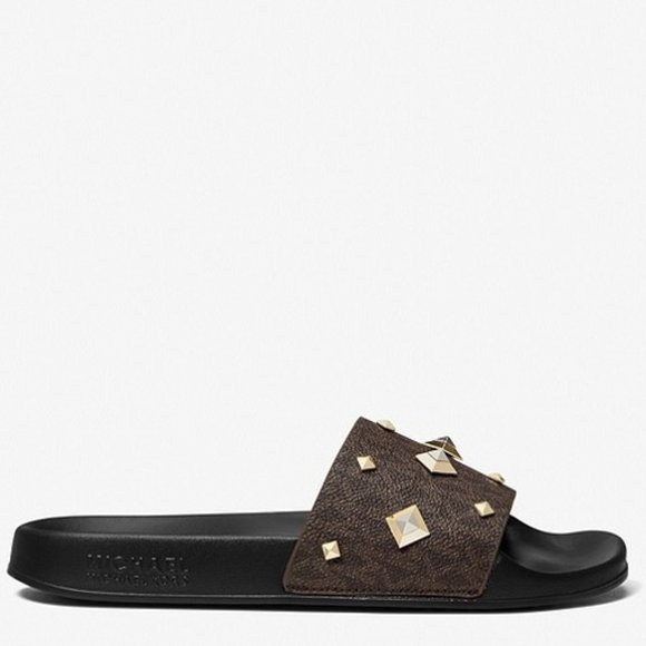 michael kors gilmore studded slides